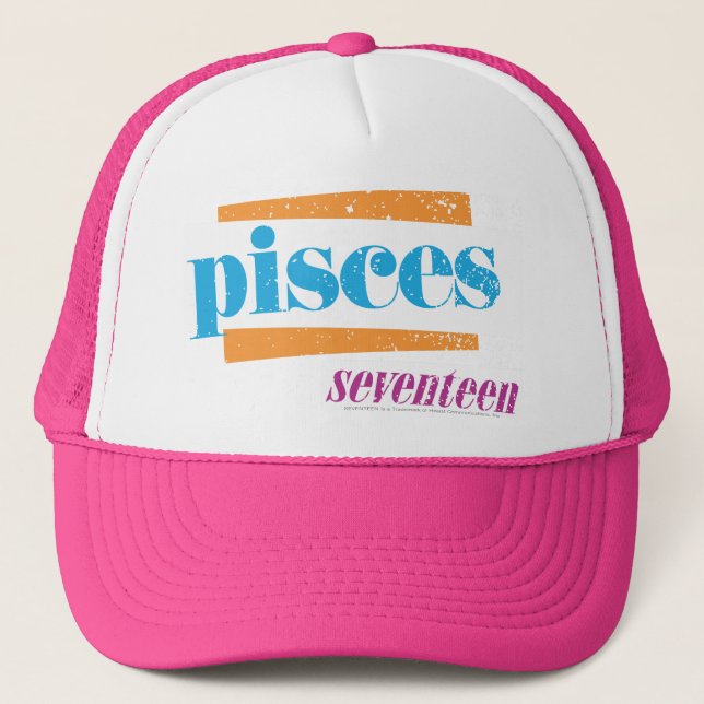 Pisces Aqua Trucker Hat (Front)