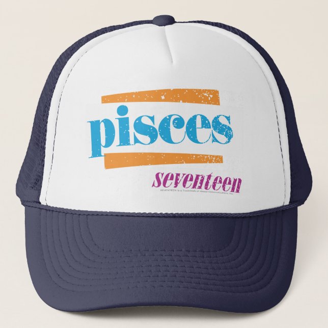 Pisces Aqua Trucker Hat (Front)