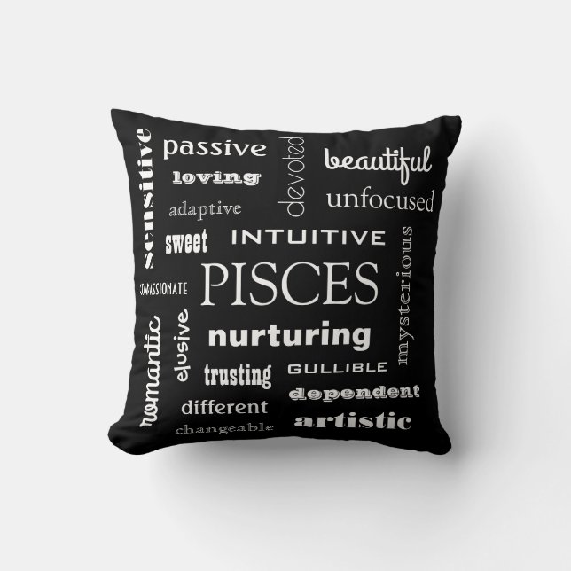 Pisces Astrological Cushion (Front)
