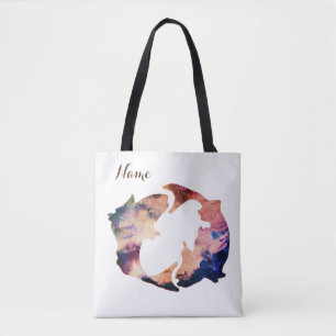 Pisces Astrology Sign Personalised Tote Bag