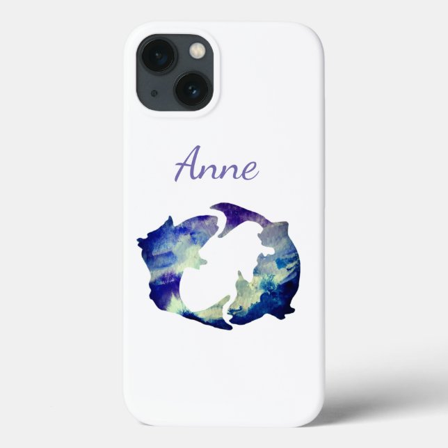Pisces Astrology Sign Personalized Case-Mate iPhone Case (Back)