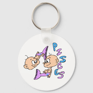 Pisces Baby Fish Key Ring