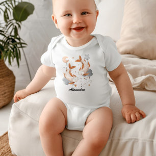 Pisces Baby: Fish's Enchanting Zodiac Personalised Baby Bodysuit