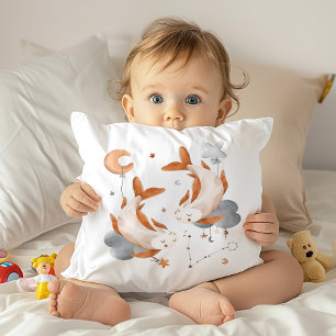 Pisces Baby Zodiac Nursery Pillow