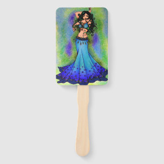 Pisces belly Dancer Astrology Sign Belly Dancing Hand Fan