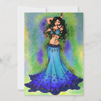 Pisces belly Dancer Astrology Sign Belly Dancing Invitation