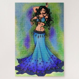 Pisces belly Dancer Astrology Sign Belly Dancing Jigsaw Puzzle