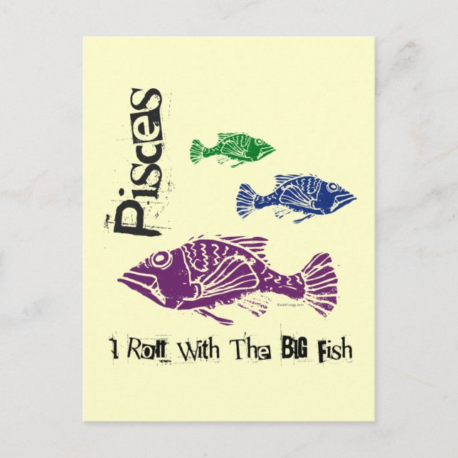 Pisces Big Fish Postcard (Front)