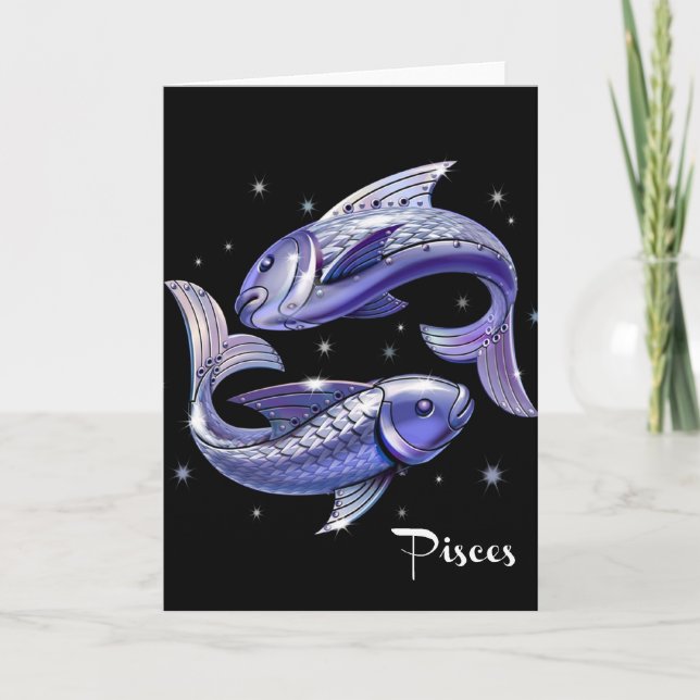 Pisces Birthday Card (Front)