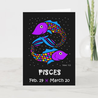 PISCES BIRTHDAY CARD