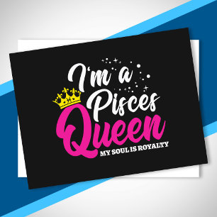 Pisces Birthday Queen Astrology February March Postcard
