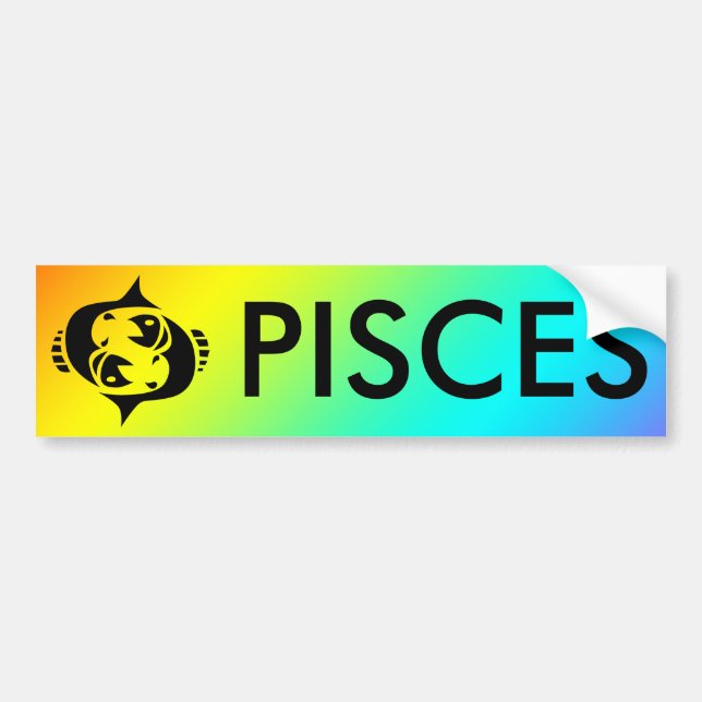 pisces bumper sticker (Front)