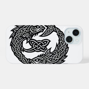 Pisces Celtic Twin‑Current Sigil BurnsInHell Ink iPhone 15 Case