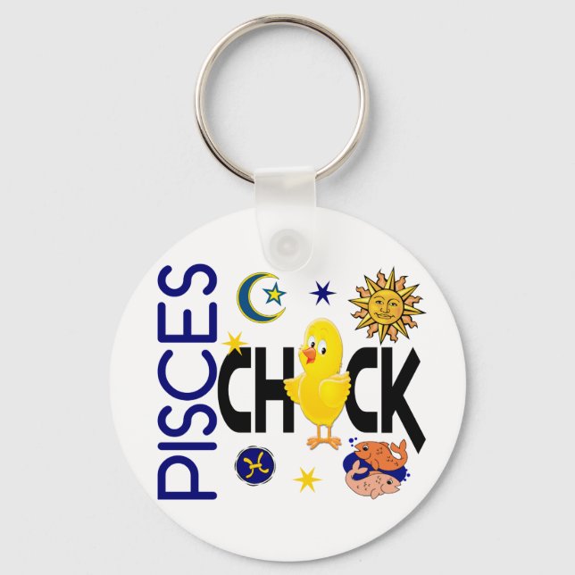 Pisces Chick 1 Key Ring (Front)