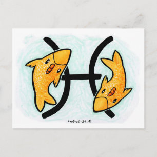 Pisces Chicken Postcard