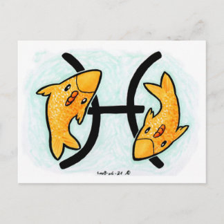 Pisces Chicken Postcard