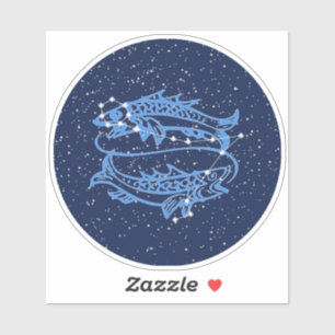 Pisces Constellation and Zodiac Sign with Stars