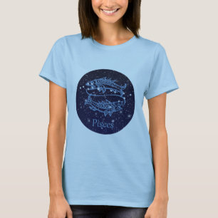 Pisces Constellation and Zodiac Sign with Stars T-Shirt