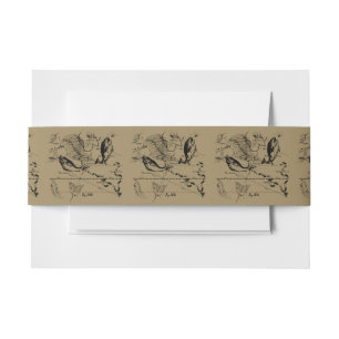 Pisces Constellation Hevelius 1690 Feb19 -March 20 Invitation Belly Band