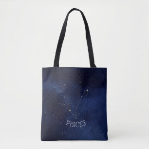 Pisces Constellation Tote Bag