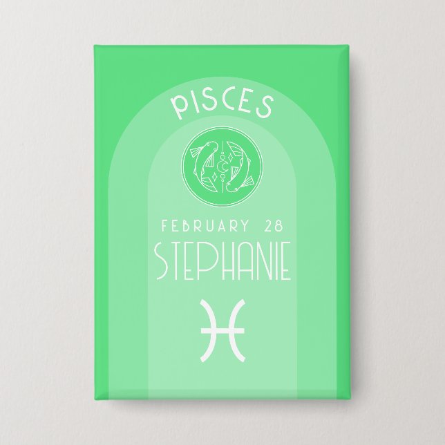 Pisces Custom Birthday Zodiac - Modern Design (Front)