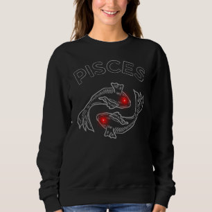 Pisces Dark Astrology   Minimal Occult Zodiac Sweatshirt