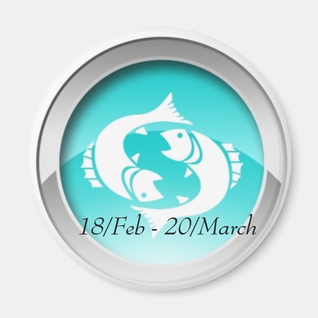 Pisces Dates Magnets (Front)