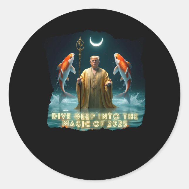 Pisces Design 2025  Classic Round Sticker (Front)