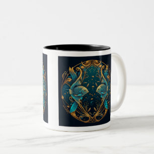 Pisces Design Two-Tone Mug, 11 oz  Coffee Mug