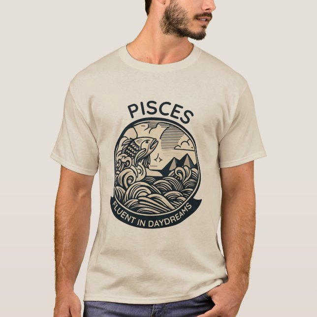 Pisces Dreamweaver Tee: Fluent in Daydreams T-Shirt (Front)