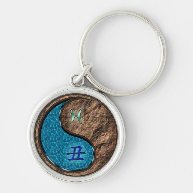 Pisces & Earth Ox Key Ring (Front)