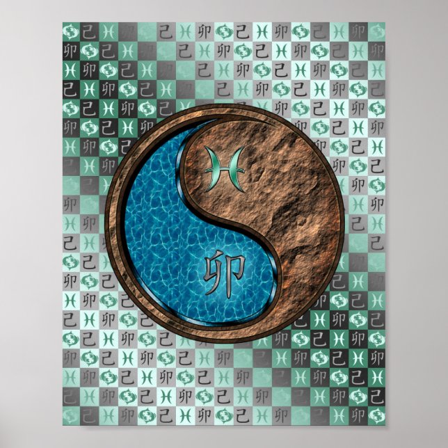 Pisces & Earth Rabbit Poster (Front)