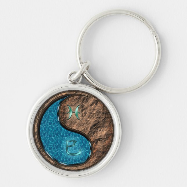 Pisces & Earth Snake Key Ring (Front)