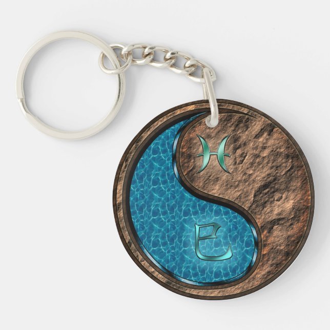 Pisces & Earth Snake Key Ring (Front)