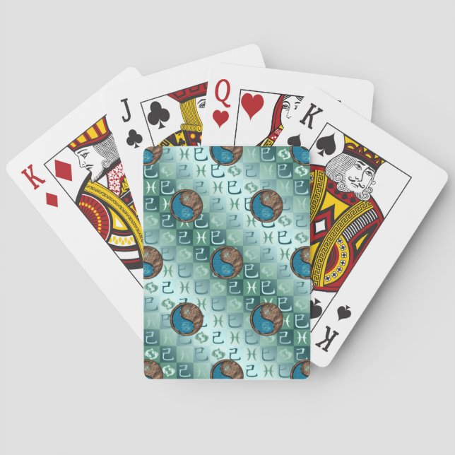 Pisces & Earth Snake Playing Cards (Back)