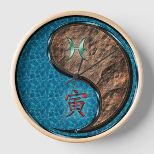 Pisces & Earth Tiger Clock