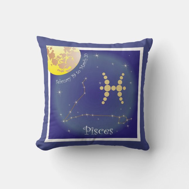Pisces February 19 to March 20 Cushion (Front)