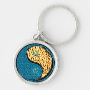 Pisces & Fire Dog Key Ring