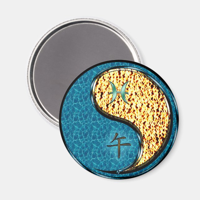 Pisces & Fire Horse Magnet (Front/Back)