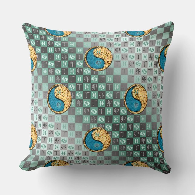Pisces & Fire Rabbit Cushion (Front)