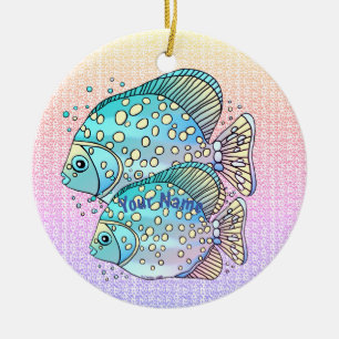 Pisces Fish Ceramic Tree Decoration
