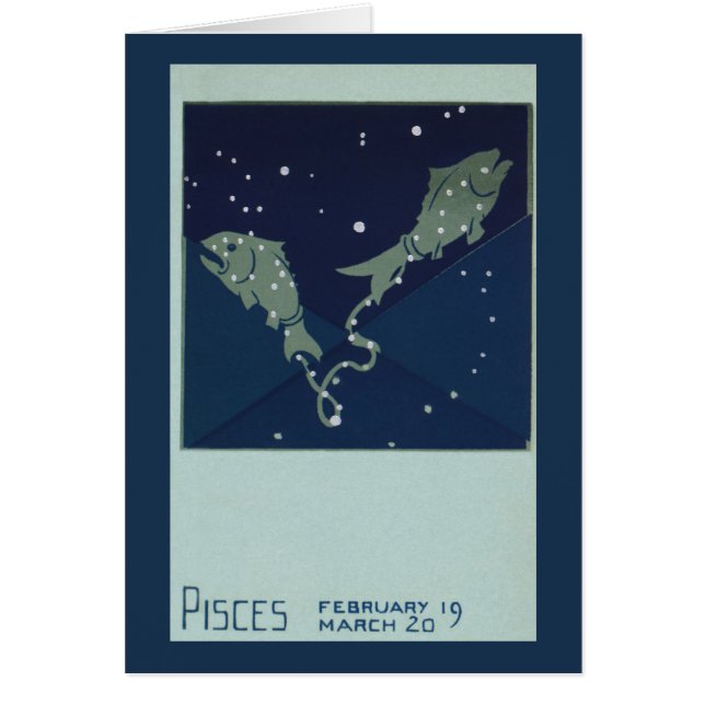 Pisces Fish Constellation Vintage Zodiac Astrology (Front)