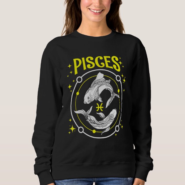 Pisces Fish Horoscope Zodiac Sign Sweatshirt (Front)