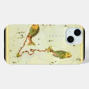 Pisces Fish, Vintage Constellation Urania's Mirror iPhone 15 Case