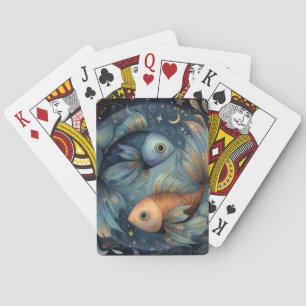 Pisces Fish Zodiac Astrology Celestial Birthday Playing Cards
