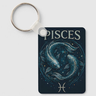 Pisces Fish Zodiac Celestial Astrology Symbol Key Ring
