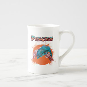 Pisces Fish Zodiac Horoscope Water Astrology Sign Bone China Mug