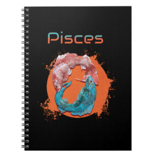Pisces Fish Zodiac Horoscope Water Astrology Sign Notebook
