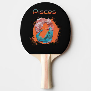 Pisces Fish Zodiac Horoscope Water Astrology Sign Ping Pong Paddle
