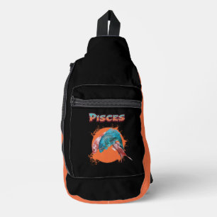 Pisces Fish Zodiac Horoscope Water Astrology Sign  Sling Bag